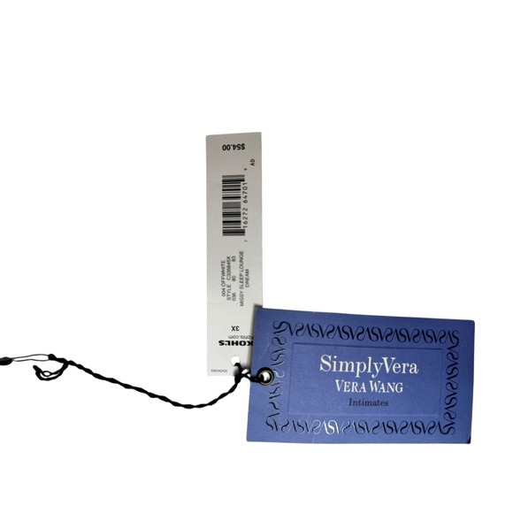 Simply Vera Vera Wang‎ 3X White Lace Trimmed Slip Dress Lounge Sleep - Picture 5 of 7